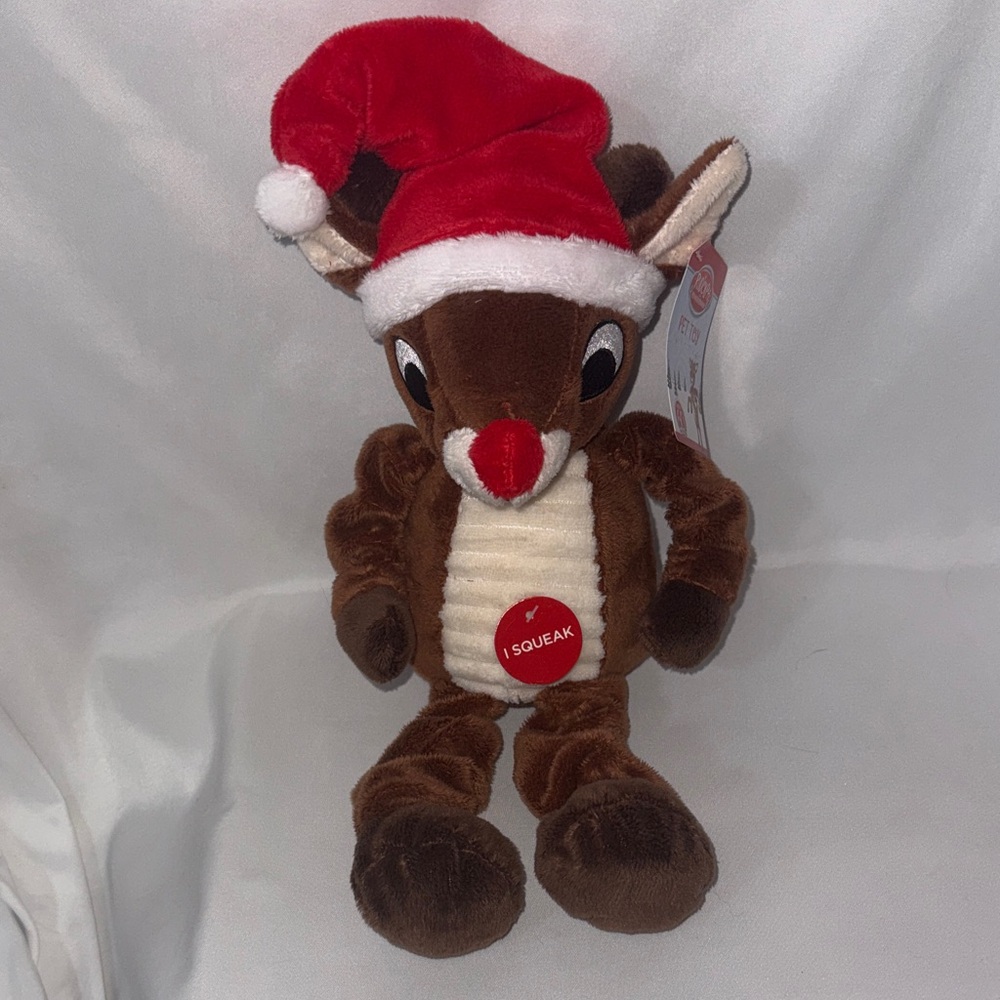 60th Anniversary Rudolph the Red Nose Reindeer 11” Dog Toy NWT